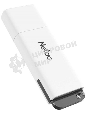 Флешка USB Netac U185 (NT03U185N-064G-20WH), 64Gb, USB 2.0, R/W 25/10, белый/серый