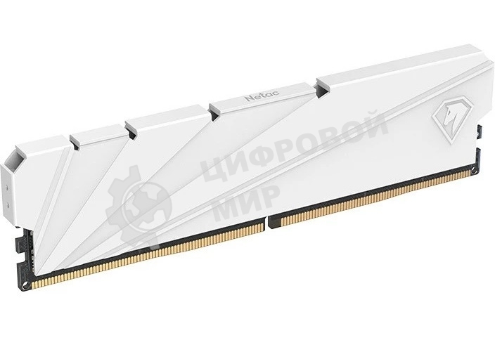 Оперативная память NETAC, DDR4, 16Gb (2x8GB), 3600MHz, CL18, DIMM, с радиатором, белый