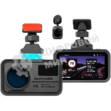 Видеорегистратор TrendVision TDR-725 Real 4K 2CH черный 8Mpix 2160x3840 2160p 170гр. GPS NT96670