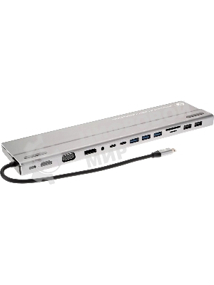 Адаптер VCOM TypeC -->3*USB3.0+2*USB2.0+VGA+RJ45+SD+TF+AUD+HDMI+DP+2*USB3.1 Data+PD