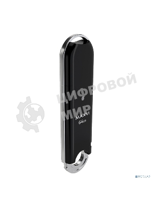 Флешка USB Maxvi P2 black (FD64GbUSB20C10P2), 64Gb, USB 2.0, R/W 20/10, черный