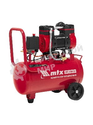 Компрессор безмасляный малошумный SPC 1500/24, 1500 Вт, ресивер 24 л, 260 л/мин MTX