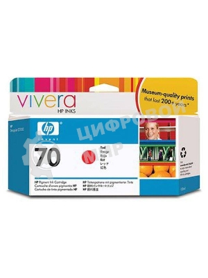 Картридж струйный HP №70 C9456A красный для HP DJ Z2100/Z3100 (130мл)