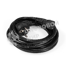 Кабель питания ExeGate Power PC-3P (Евровилка угловая Schuko->C13, VDE-250V-3*1.5мм2, медь, черный, 10A, 3м)