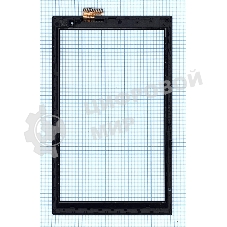 Сенсорное стекло (тачскрин) для Irbis TW42. черное с рамкой