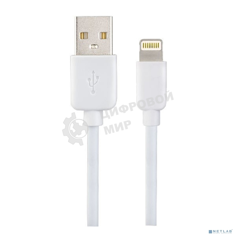 Кабель PERFEO для iPhone, USB - 8 PIN (Lightning), белый, 1 м., бокс (I4604)