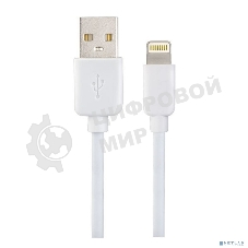 Кабель PERFEO для iPhone, USB - 8 PIN (Lightning), белый, 1 м., бокс (I4604)