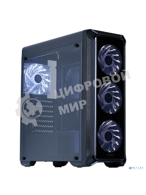 Компьютерный корпус Zalman i3 edge черный без БП ATX 3x120мм 2xUSB 2.0 1xUSB 3.0 audio bott PSU