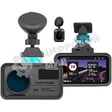 Видеорегистратор TrendVision TDR-725 Real 4K 2CH черный 8Mpix 2160x3840 2160p 170гр. GPS NT96670