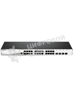 Коммутатор управляемый D-Link DGS-1210-28/ME/A2A2 уровня с 24 портами 10/100/1000Base-T и 4 портами 1000Base-X SFP