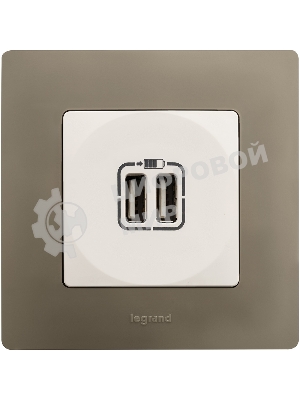 Зарядное устройство с двумя USB-разьемами 240В/5В 2400мА, Etika, белый Зарядное устройство с двумя USB-разьемами 240В/5В 2400мА, Etika, белый