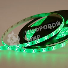 Лента светодиодная силикон, 8 мм, IP65, SMD 2835, 60 LED/m, 12 V, цвет свечения зеленый