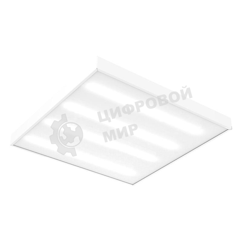 Светильник светодиодный Gauss MIR 595х595х50 35Вт 3500лм 4000К IP40 офисный встраив. накладной с рассеив. призма (аналог ЛВО)