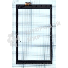 Сенсорное стекло (тачскрин) для Irbis TW43, черное с рамкой