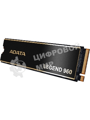 Накопитель SSD ADATA LEGEND 960, 1Tb, PCIe 4.0 x4, M.2 2280, NVMe, R/W 7400/6000, с радиатором