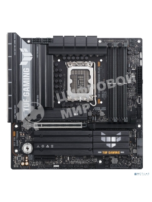 Материнская плата ASUS TUF GAMING B860M-PLUS, LGA 1851, Intel B860, 4xDDR5, 4xSATA, 3xM.2, 1xPCIe 5.0 x16, 1xPCIe x4, 1xUSB-C, 4xUSB-A 3.2 Gen 1, 2xUSB-A 3.2 Gen 2, 1xHDMI, 1xDP, 1x2.5Gb LAN, 7.1, mATX