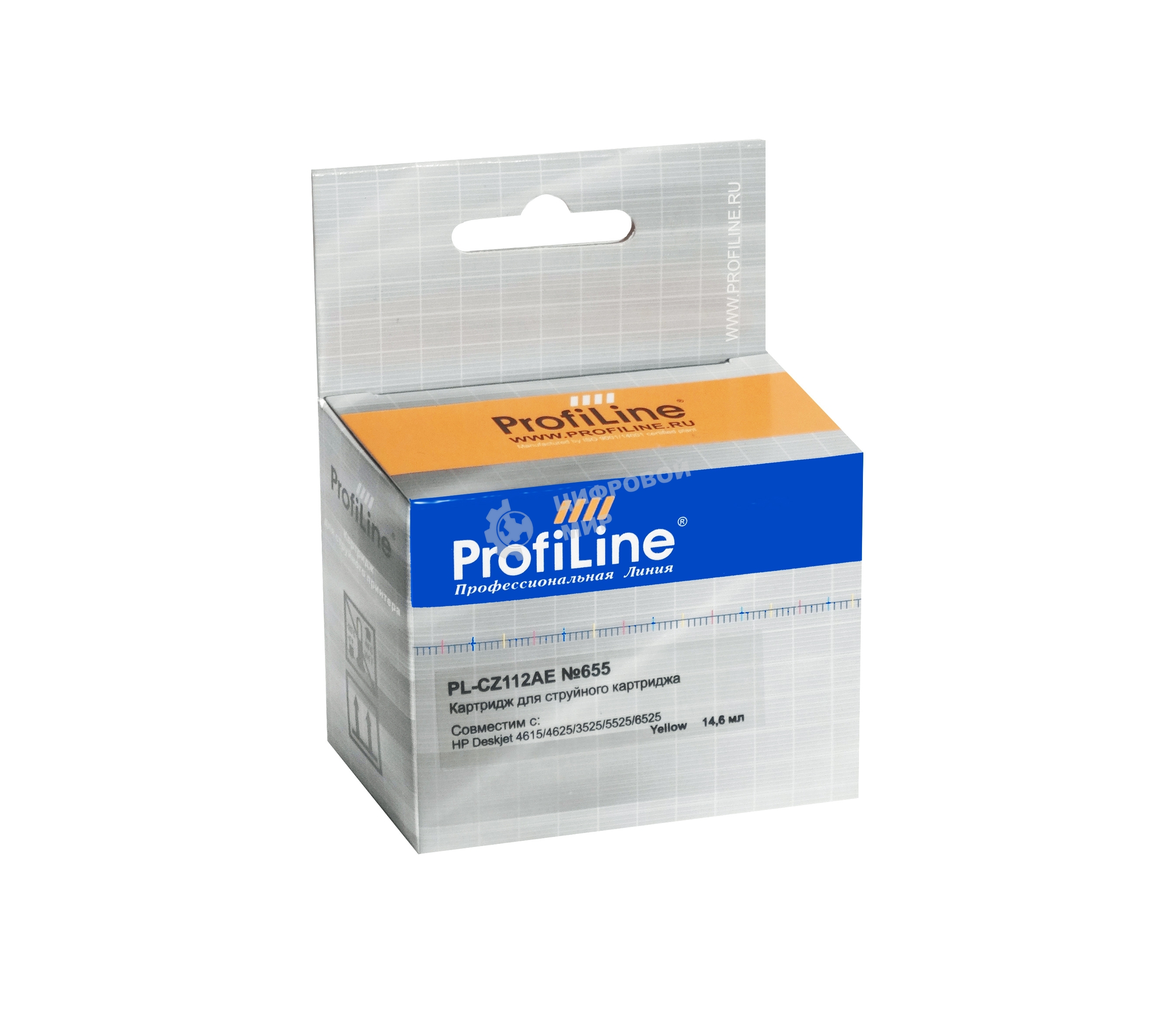 Картридж струйный ProfiLine PL- CZ112AE №655 для принтеров HP Deskjet 4615/4625/3525/5525/6525 AiO Yellow водн
