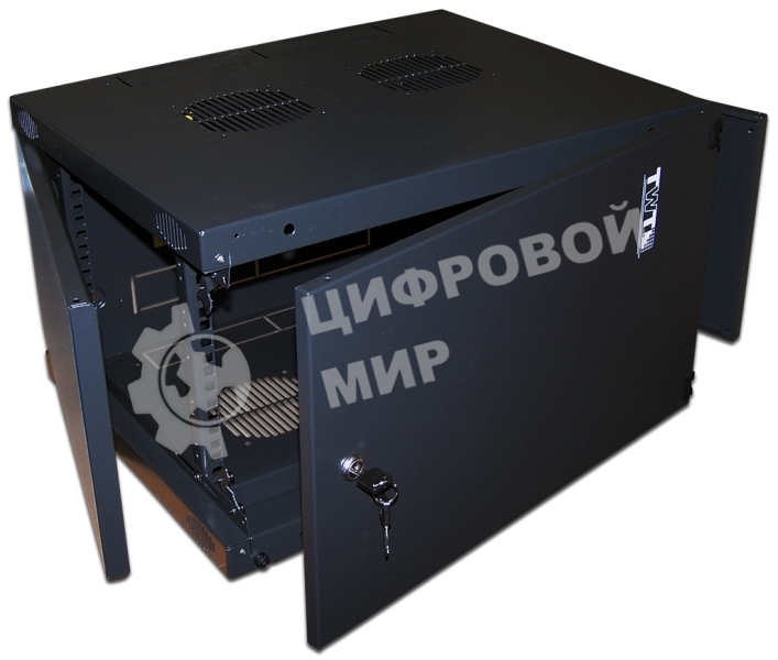 Шкаф настенный Next, 18U 550x450, металлическая дверь, черный