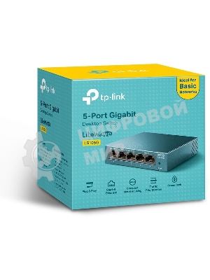 Коммутатор TP-Link 5 ports Giga Unmanagement switch, 5 10/100/1000Mbps RJ-45 ports