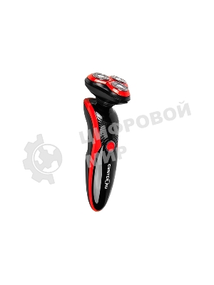Электробритва Centek CT-2168 (красный) ротор 3D, влажное бритье, 3 плав.головки, 2-ные лезвия, до 50 мин раб