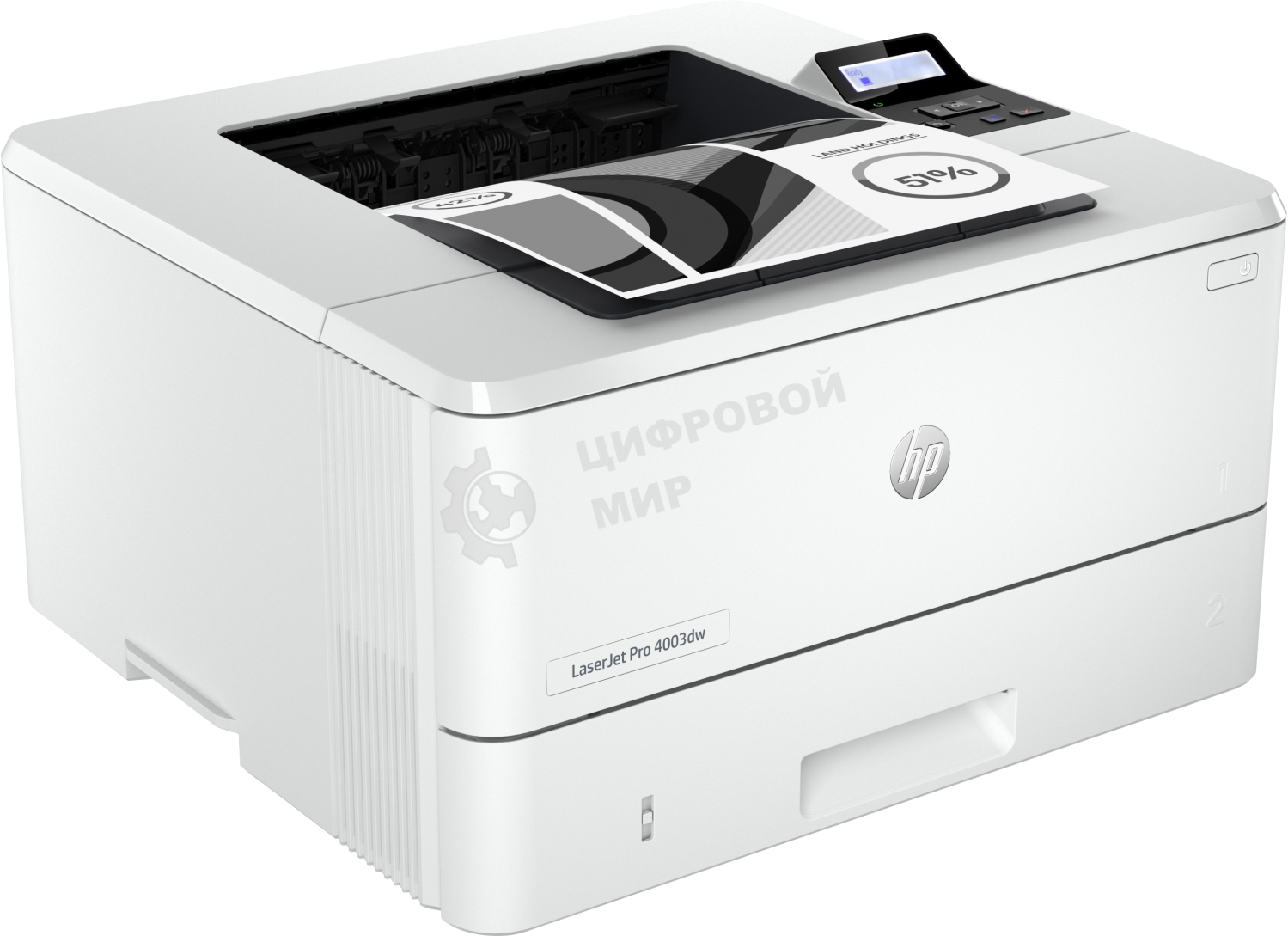 Принтер лазерный HP LaserJet Pro M4003dw (2Z610A), A4, ч/б, до 40 стр/мин., 1200 x 1200 dpi, USB, RJ-45, Wi-Fi, Air Print, Mopria