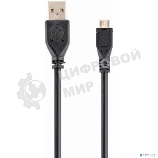 Кабель Filum USB 2.0 Pro, 1.8 м., черный, 2A, разъемы: USB A male- USB micro B male, пакет. (FL-CPro-U2-AM-microBM-1.8M)