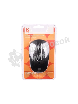 Мышь беспроводная Defender Datum MM-285 черный, 1600 dpi, радиоканал, USB, кнопки - 3