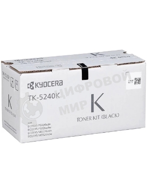 Картридж лазерный Kyocera TK-5240K (1T02R70NL0) черный для P5026cdn/P5026cdw, M5526cdn/M5526cdw 4000 стр.