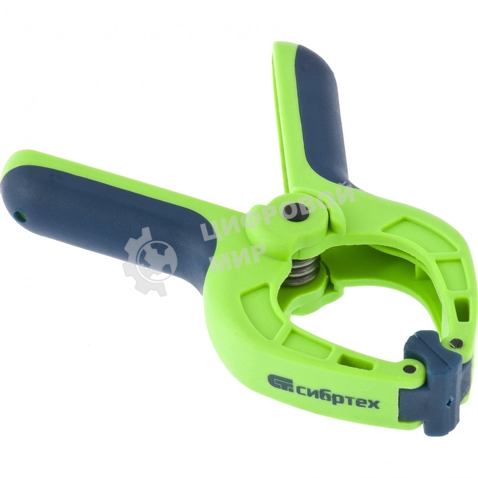 Струбцина клещеобразная Сибртех, пл. корп., 2-х комп. рукоятки, усиленная пружина,1-1/4