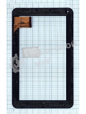 Сенсорное стекло (тачскрин) для Irbis TS90. черное с рамкой