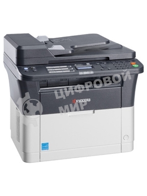 МФУ лазерное Kyocera Ecosys FS-1025MFP (1102M63RU0/1102M63RUV/1102M63RU2/1102M63NX2/1102M63DZ2), A4, ч/б, печ. до 25 стр/мин., скан. до 18 стр/мин. (ч/б) 6 стр/мин. (цвет), 600 x 1800 dpi (печать) 600x600dpi (скан), USB, RJ-45