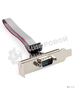 Планка портов в корпус 1xCOM ExeGate BrctDB91-LP (Com 10-pin (F) --> RS232 DB9 Male, кабель 20 см, Low Profile)