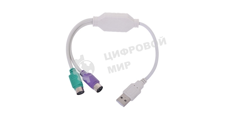 Переходник Gembird Конвертер с USB Am на 2xPS/2 UAPS12