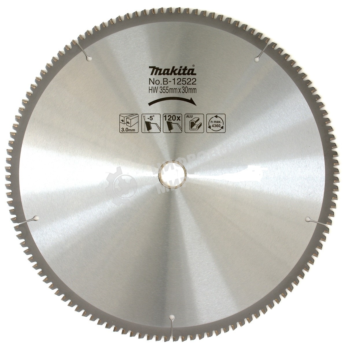 Круг пильный Makita B-12522 Z120 PremiumФ355х25.4х3мм 120зуб по алюминию