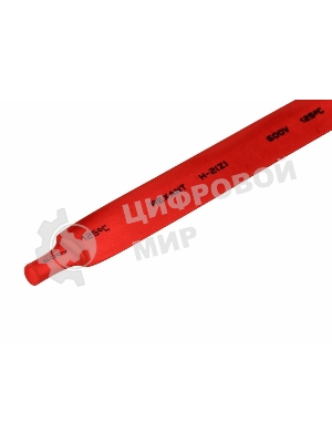 Термоусаживаемая трубка Rexant 12,0/6,0 мм, красная, упаковка 50 шт. по 1 м