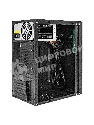 Компьютерный корпус Minitower ExeGate BAA-408U-AAA350 (mATX, БП AAA350 с вент. 8см, 2хUSB/1хUSB 3.0, HD Audio, черный)