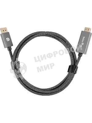 Кабель DisplayPort M-> HDMI M 4K@60Hz 1.8m Telecom,оплетка (TA561M-1.8M)