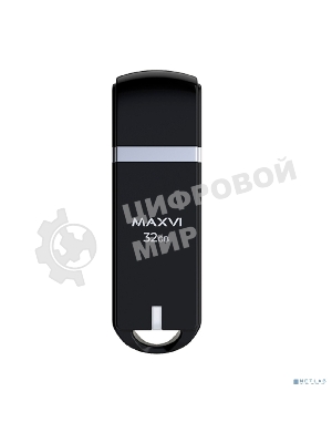 Флешка USB Maxvi P3 black (FD32GBUSB20C10P3), 32Gb, USB 2.0, R/W 15/5, черный