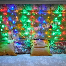 Новогодние светоукрашения Neon-night гирлянда-сеть LED 1х1.5 мМуЛЬТИ с контроллером, 240В