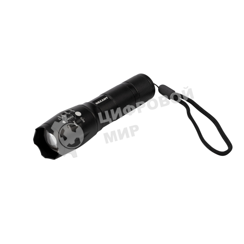 Фонарь ручной Rexant сверхъяркий 5 Вт, регулируемый фокус, алюминий, 3 х ААА