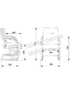 Кресло Бюрократ T-9927SL-LOW-V черный, кожа