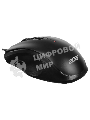 Мышь проводная Acer OMW020 черный, 1600 dpi, USB, кнопки - 4