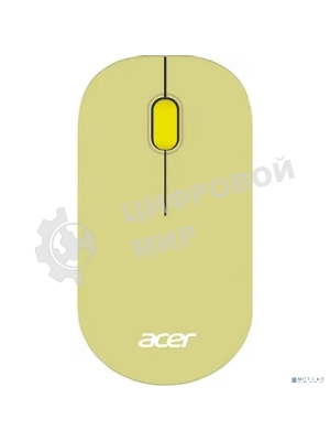 Мышь беспроводная Acer OMR205 зеленый/желтый, 1200 dpi, радиоканал, USB, кнопки - 3