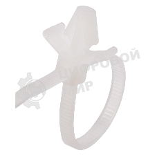 Хомут-стяжкa нейлоновая с крепежным пистоном Rexant 100x2,5 мм, ø2,4 мм, белая, упаковка 100 шт.