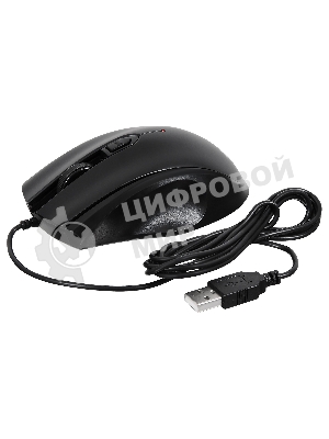 Мышь проводная Acer OMW020 черный, 1600 dpi, USB, кнопки - 4