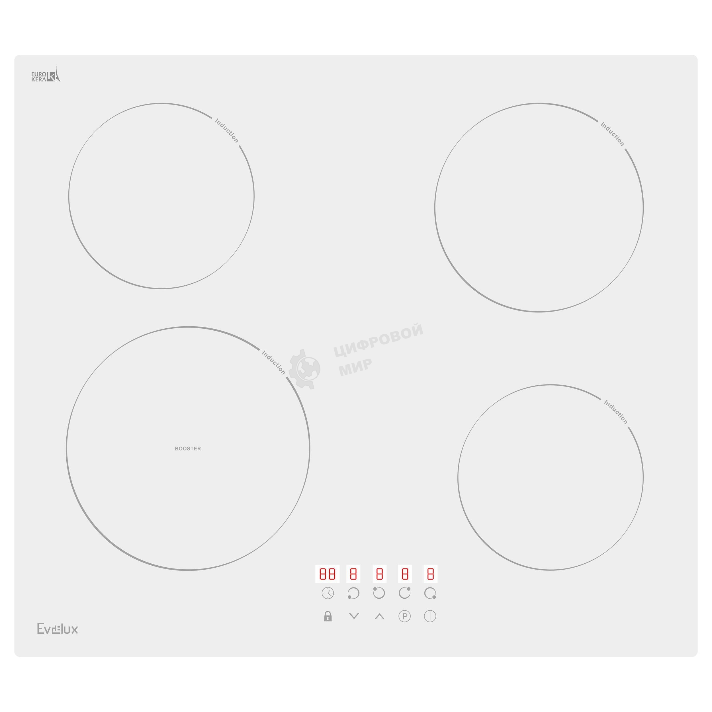 Индукционная варочная панель Evelux HEI 641 W