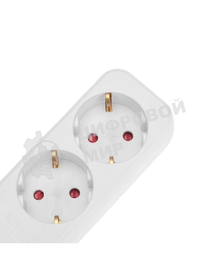 Удлинитель STANDARD 6 гнезд, 5м, 3х1,0мм², с/з, белый REXANT