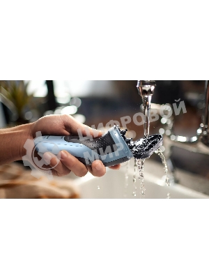 Электробритва роторная Philips X3003/00 реж.эл.:3 питан.:аккум. голубой/черный