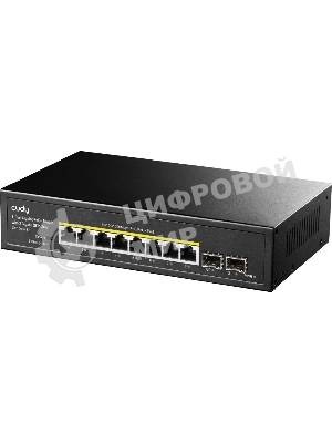 Коммутатор Cudy GS1008PS2 (L2) 8x1 Гбит/с 2SFP 8PoE+ 120W неуправляемый