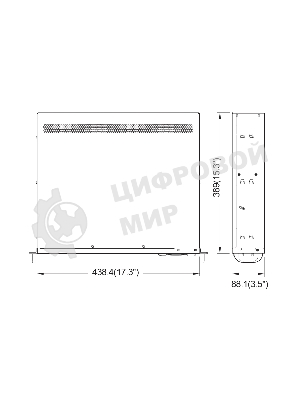 Серверный корпус Ablecom 2U chassis; ATX, Micro-ATX, Mini-ITX MBs; 2 x 3.5''hs + 2 x 3.5'' internal + 1 x 2.5'' internal; flex ATX 500W; no rails